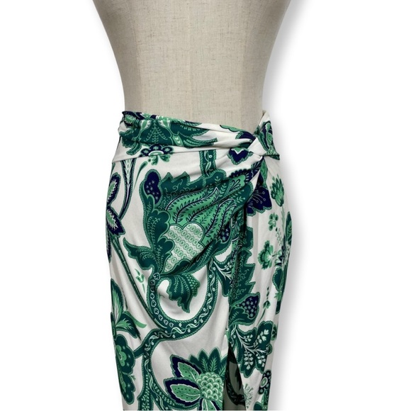 ETRO Tree Of Life High Slit Maxi Sarong Wrap Skirt Sz:42/Medium Spring 2022 - Picture 5 of 14